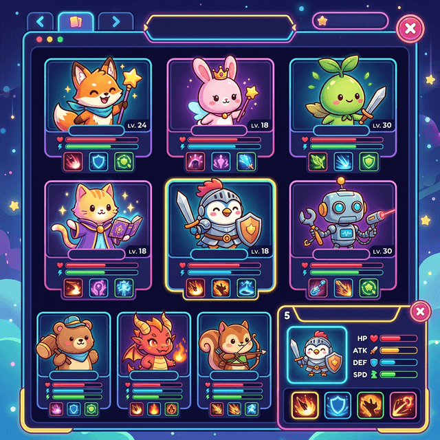 Dandys World Character Guide - All Toons Stats and Abilities